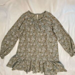 Rylee + Cru Kids Light Green Floral Dress